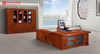 Combinación de escritorio y silla de oficina, muebles de oficina simples y modernos, escritorio de gerente Presidente con gabinete lateral