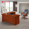 Muebles de escritorio de oficina clásicos de lujo simples con imágenes de mesa ejecutiva de oficina de gabinete de almacenamiento móvil