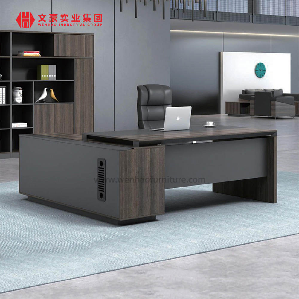 Conjunto de muebles de oficina ejecutiva Escritorio moderno CEO Boss Manager Director Escritorio de oficina ejecutiva