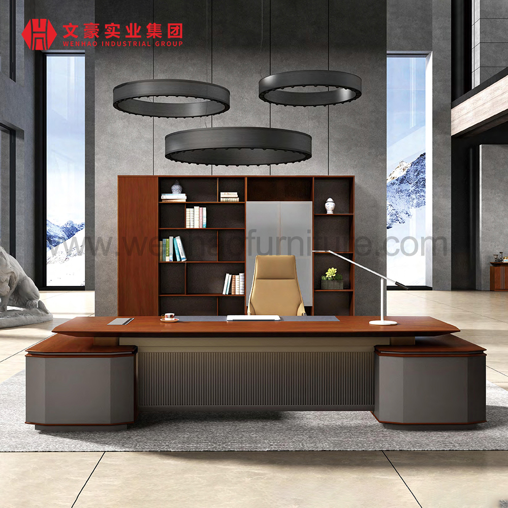 Conjunto de muebles de oficina de lujo, mesa de gerente, precio, mesa de oficina de diseño tradicional
