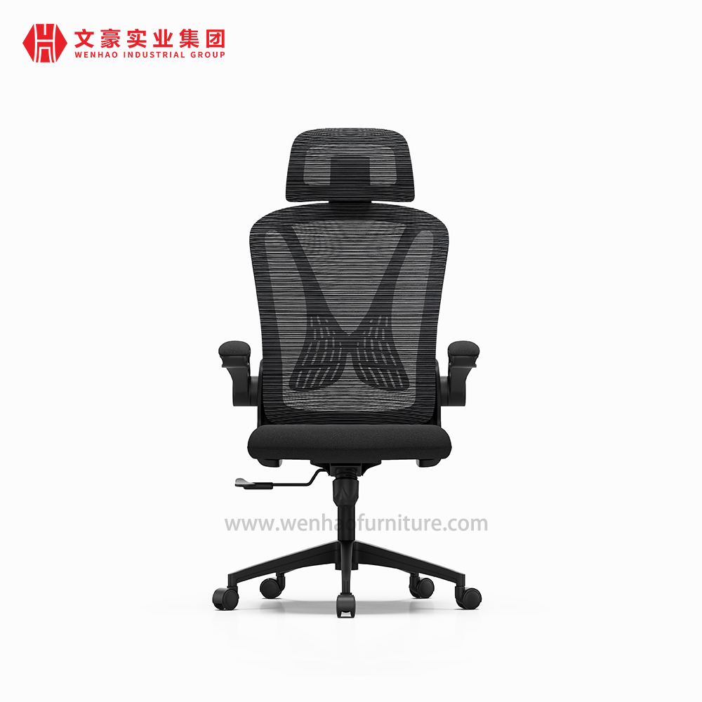 Silla de oficina ejecutiva moderna con sillas de escritorio ergonómicas de malla tapizadas con reposacabezas