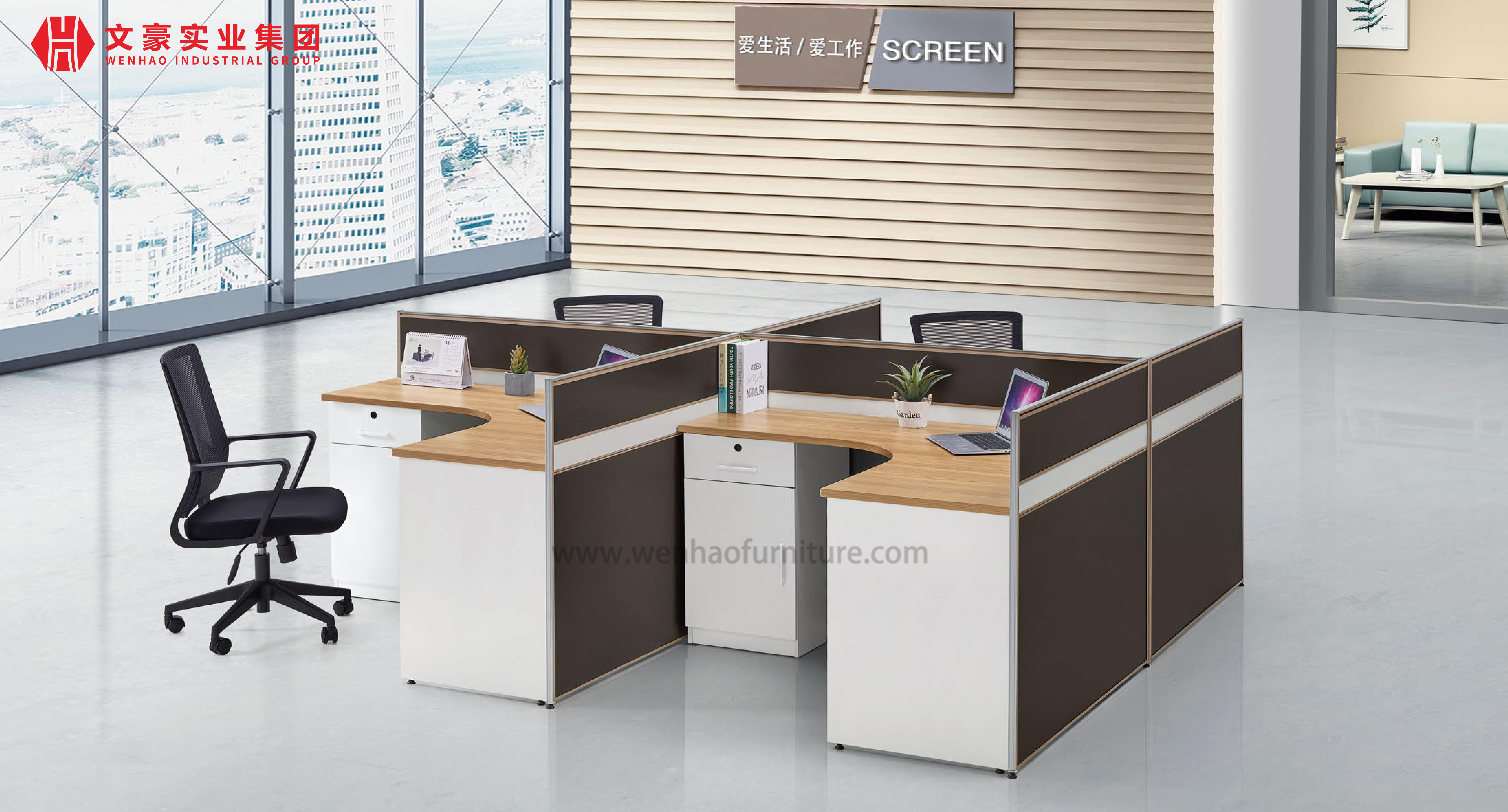 Fábrica de estaciones de trabajo en China Pantalla de trabajo Fabricante chino de escritorios de oficina