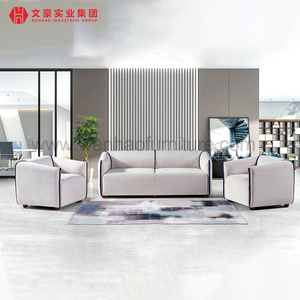 Conjunto de sofás de tela de lujo para espacio de oficina, sofás de oficina grandes, muebles para sentarse