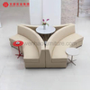 Muebles grandes de los sofás del sitio de Boss del sistema del sofá de cuero de lujo comercial resistente de la oficina