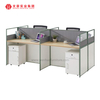 Muebles de escritorio de oficina modulares móviles, cubículos de partición de computadora, escritorio de estación de trabajo