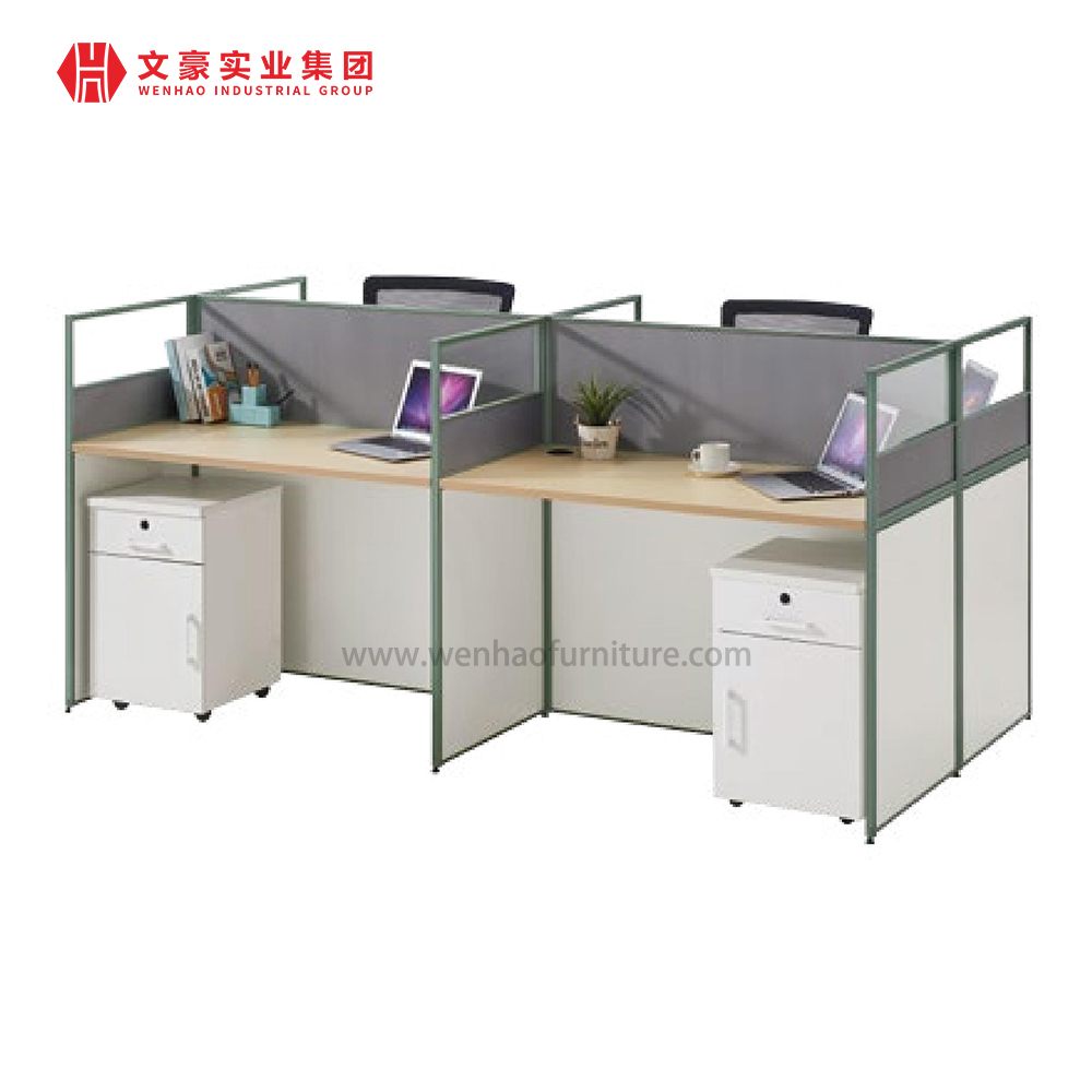 Muebles de escritorio de oficina modulares móviles, cubículos de partición de computadora, escritorio de estación de trabajo