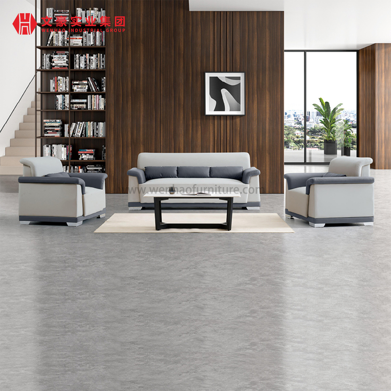 Conjunto de sofás personalizados, grandes y esenciales, para oficina, Boss, sofá de cuero, muebles