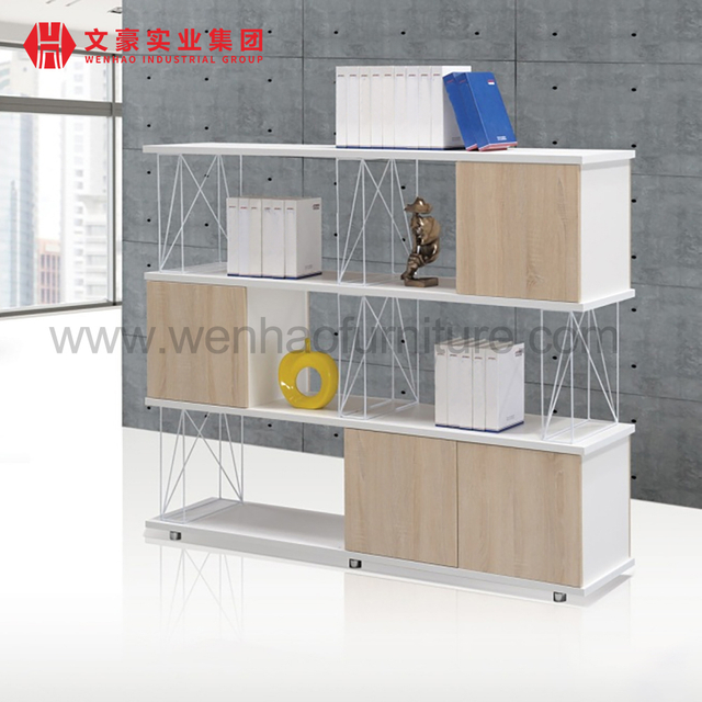Gabinete de almacenamiento de madera moderno del diseño de la moda del gabinete de oficina con los muebles de oficinas modelo de las puertas de cristal