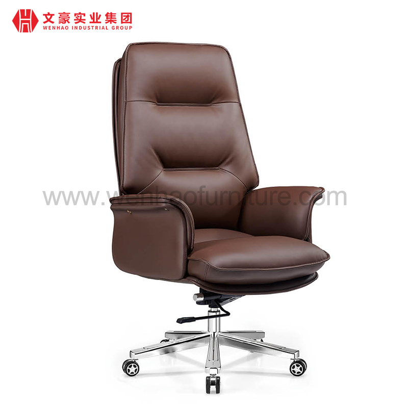 Silla de ruedas tapizada de lujo del cuero de la oficina ejecutiva ajustable ergonómica de las sillas de escritorio