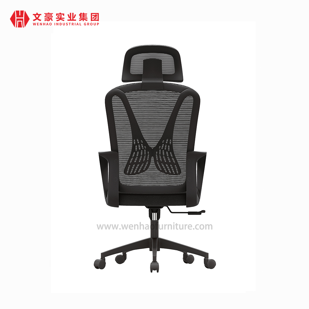 Silla de oficina ergonómica de malla superior con reposacabezas ajustable, sillas de ordenador de escritorio para soporte trasero