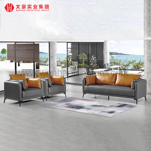 Suites de oficina Silla Sofá Sofá de cuero moderno Sofás Muebles Asientos