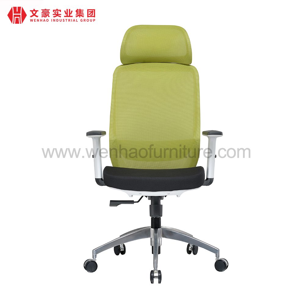 Sillas tapizadas modernas ergonómicas verdes de la fábrica de la silla giratoria de la oficina de la malla con los brazos ajustables