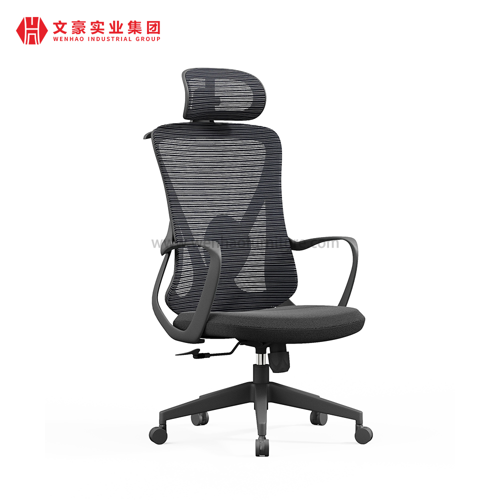 Mobiliario de oficina Foshan, silla de oficina ergonómica moderna de malla, sillas ejecutivas giratorias con respaldo alto para oficina