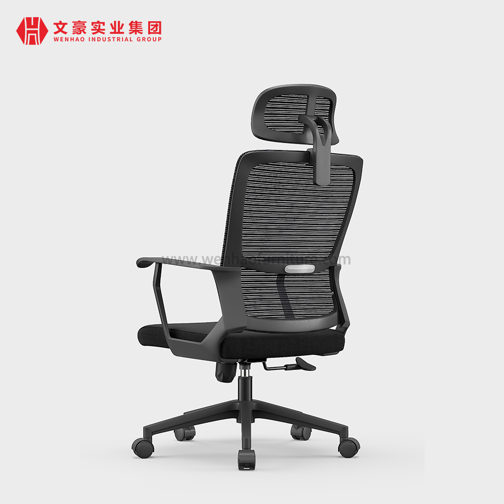 Sillas de escritorio tapizadas giratorias ergonómicas de la silla de oficina de la malla negra moderna con el reposacabezas ajustable