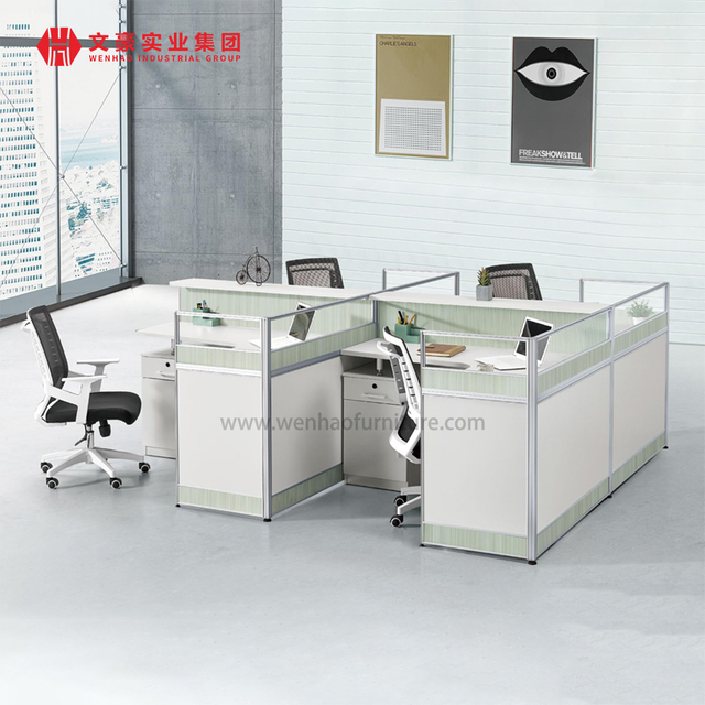 Estación de trabajo modular moderna de muebles de oficina del fabricante de China, escritorio de estación de trabajo de oficina de 2, 4 y 6 plazas para 4 personas